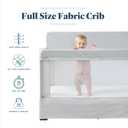 Baby Delight Lunaire Full Size Crib | Breathable Mesh Baby Crib | Tool-Free Assembly Baby Bed | Pebble Grey