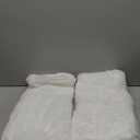 PAVILIA Fluffy White Throw Pillow Covers, Decorative Accent Pillow Cases for Bed Sofa Couch, Soft Faux Fur Cushion Cover, Square Sherpa Pillowcases, Home Room Decor, White, 18x18 Set of 2