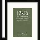 Americanflat 12x16 Picture Frame 2-Pack - Matted to 8x12 - Black