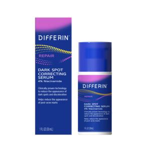 Differin Dark Spot Correcting Face Serum, Dark Spot Correcting Serum by the makers of Differin Gel, Gentle Skin Care for Acne Prone Sensitive Skin, 1 oz