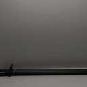 1-1/8 inch Double Curtain Rod - Premium Nonadjustable 72in/6ft Drapery Rods - Heavy Duty Dual Curtain Rods for Windows with Solid Aluminum Finials and Adjustable Concealed Mounting Bracket - Black