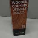 Wooden Spoons for Cooking - 8-Piece Wooden Kitchen Utensil Set made of Natural Solid Wood Material-Includes Spoons,Spatulas,Ladles,Mixing Spoon and Utensil Holder,Valentine's Day Gifts