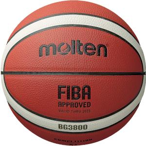 Molten Basketball, FIBA Approved, Adult Size 7, 1 Set, 1 Piece, 28.5 inches, Orange/Cream (2- Tone Design)