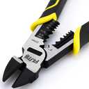 3 in 1 Multifunction Wire Cutters Heavy Duty,8 inch Linemans Pliers Diagonal Cutting Pliers, Wire Stripper,Flush Cutters Chrome Vanadium Steel Forged