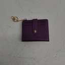 POIUGOYA Slim Wallet for Women,RFID Blocking Bifold Credit Card Holder with Zipper Coin Pocket,ID Window,Keychain