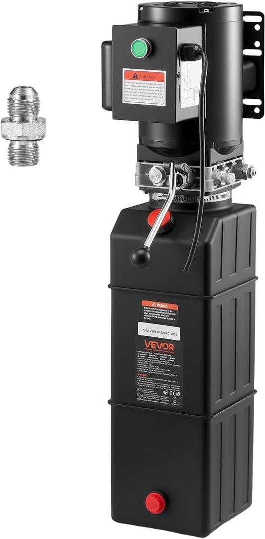Vevor Hydraulic Pump 15 Quart Hydraulic Motor Hydraulic Lift Single Phase Car Lift 3450 RPM Dump Trailer 208-230 Volt Portable Car Lift 2 Horsepower Auto Lift Vehicle Lift Portable Power Press