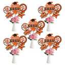 90PCS Graduation Party Decorations Congrats Grad Table Centerpiece，Graduation Table Decorations，Congratulate Graduation Centerpiece Sticks Table Toppers for Graduation Party(Orange）