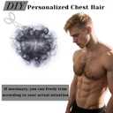 Fake Chest Hair Body Hairs Adding Hair Volume Enhancement of Manliness Handmade Full Lace Fake Realistic Chest hair (Style 3)