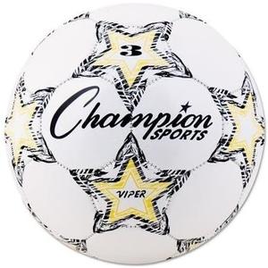 Champion Sports Viper Soccer Ball  Sizes 3, 4, 5  Soft Touch TPU Cover, Durable Butyl Bladder, Youth & Adult Training Ball for Indoor & Outdoor Play, Multi-Color Design