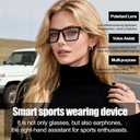AI Smart Wireless Bluetooth Translation Glasses for Men/Women with Speakers/Bluetooth&140+ Languages Translation Sports/Travel/Drive/Busniess (C2+AI+Color Change Lenses+Black)