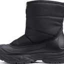 BASS OUTDOOR Women's Pull-on Boots Snow, Rain Or Cold Weather Hiking (11, Black)