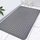 Bathtub Mat Non Slip and Shower Mat with Suction Cups and Drain Holes, 30x17 in (75x43 cm), Soft Machine Washable Non Slip Bath Mat, Shower Mats for Inside Shower, Easy Dry&Cut