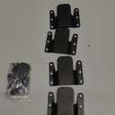 Sectional Couch Metal Connectors,4 Pcs Universal Sofa Interlocking Furniture Connector,Sectional Sofa Fastener Software Bracket with Screws for Loveseat, Recliner, Chair or Chaise Lounge (Black)