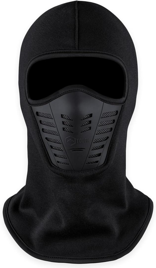 Balaclava Ski Mask - Thermal Face Mask Cold Weather Motorcycle Gear with Breathable Air Vents - Winter Face Mask (One Size, Black)