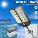 Solar Street Lights Outdoor Waterproof - 9000W LED Solar Powered Street Light Dusk to Dawn with Mention Sensor, Heavy Duty Large Outdoor Solar Lights for Parking Lot/Yard/Pathway Lighting, XL-1Pack