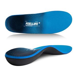 FEELLIFE Plantar Fasciitis Insoles - Orthotics Inserts [1-Pair], Plantar Fasciitis Relief - 220+ lbsHigh Arch Support, Arch Supports Shoe Insoles for Flat Feet.[Men 11-11 1/2 | Women 13-13 1/2]