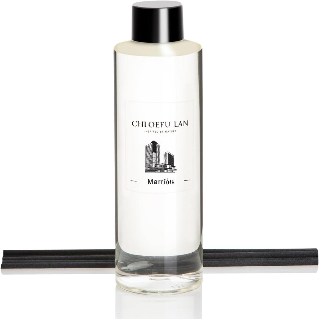 Chloefu LAN Hotel Scented Oil Diffuser Refill 200ml/6.76 fl oz Natural Essential Scented Oil - Best for Aromatherapy, SPA and Home, 0% Alcohol, Unique Blend to Promote Sleep & Relieve Stress