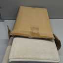 Clara Clark 3 Piece Bathroom Rugs Bath Mat Set, Velvet Memory Foam Bath Mats for Bathroom - Non-Slip, PVC Backing Bath Rugs, Washable - Dries Quickly, Silver