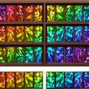 Diamond Holographic Chocolate Bar Mold Silicone, Rainbow Light Effect Chocolate Bar Deep Thick Molds for DIY Candy Dessert Baking, Candy, Wax Melts, Cake Decoration (Rectangle)