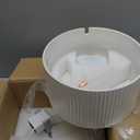 Ceramic Cat Water Fountain - 2.1L/71Oz - All-Ceramic Body & Pure Copper Water Spout - Non-Toxic - Automatic Pet Drinking Fountain Indoor with Ultra-Quiet Pump, and 3Pcs Filter & Sponge (Beige)