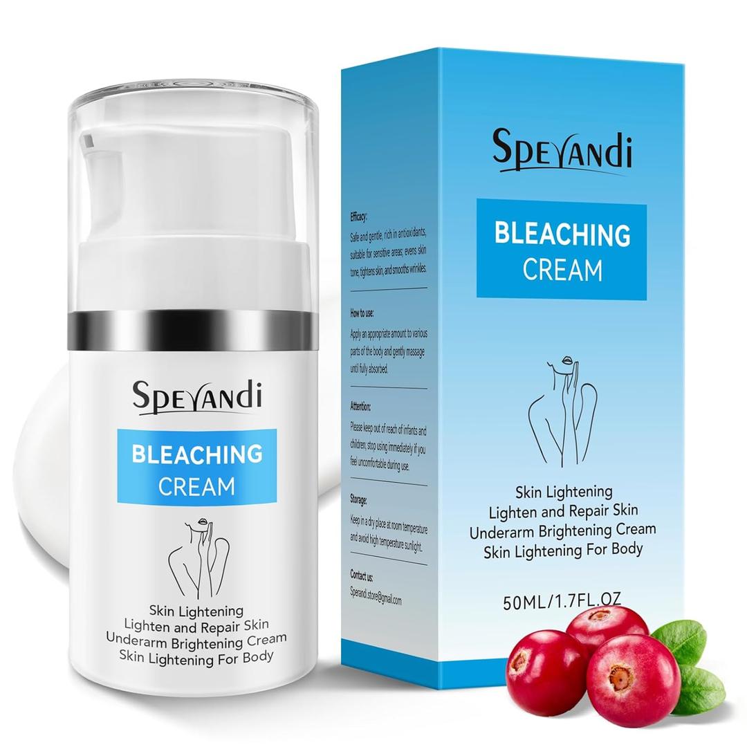 Skin Brightening Cream for Body Dark Spot Corrector for Private Parts, Inner Thigh, Bikini Areas Fades Hyperpigmentation & Uneven Skin Tone, Skin Lightening Cream for Underarms, Knees, 1.7 fl oz