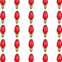 Sunlite 01275 7C7 Incandescent Bulb, 7 Watt, Candelabra E12 Base, C7 Small Night Light, Colored Bulb, Red, 25 Count