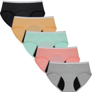 Period Underwear for Teens Heavy Flow High Absorbency Girls Menstrual Panties Cotton Leakproof Protective Briefs (XXL)
