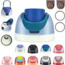 Replacement Lid for Owala-Fits Owala Cup 16oz,24oz,32oz,40oz,Leakproof, BPA-Free Water Bottle Top Lid Replacement Accessory with 2 Gasket Replacement Stopper and 2 Bottle O Seal Ring(Blue)