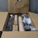 Dimmable Floor Lamp - 3 Lights Arc Floor Lamps for Living Room, 1000LM Modern Tall Standing Lamp With Beige Shades & Heavy Base, Mid Century Tree Floor Lamp for Bedroom Office, 3 LED Bulbs Included (Matte Black-Beige Linen Shades)