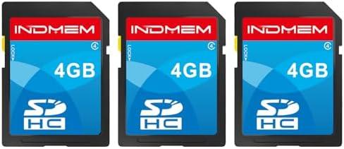 SD Card 4GB 3 Pack, Class 4 Flash SDHC Memory Cards MLC Stanard Secure Digital Cards Camera Cards