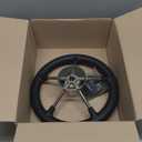 11.6" Boat Steering Wheel with PU Foam,Made of Stainless SteelPontoonBassUniversal Fit.