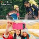 Case Compatible with iPhone 17 Air Case Heavy Duty Shockproof 3-Layer Full-Body Protection Rugged Cover [Compatible with Magsafe] (Pink)