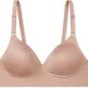 Warner's Women's Blissful Benefits Convertible Pure Bliss Comfort Wire-Free Longline Bra (Beige, 34D)