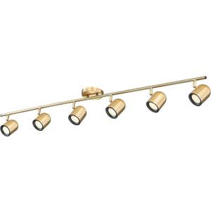 FEMILA 46.3" Track Lighting Fixtures Ceiling, Brass Gold Track Light Kit, 3000K Bulbs Included, 4FS78TL-6 BG