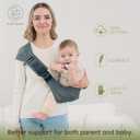 AUYEAZGO Toddler Sling Carrier - Premium Cotton, Expandable & Ergonomic, One Size Fits All, Ideal for 6-48 Months (11-44 lbs), Compact & Easy to Use, Dark Gray