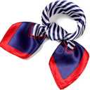 QBSM Womens 23.6 inch Satin Silk Feeling Formal Square Neck Scarf Head Hair Wraps Kerchief