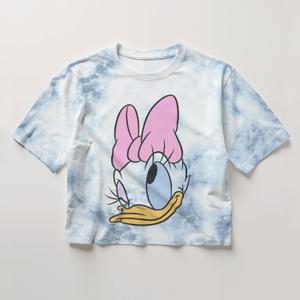Disney Mickey & Friends Junior Womens T-Shirt Daisy Duck and MickeyMouse Graphic Tee, Soft Vintage Short Sleeve Top