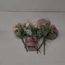 Geosar 8 Bundles Artificial Peonies Flowers Fake Silk Peony Bouquet Faux Peonies Flowers Bulk for Decoration Vase Florals Arrangements Wedding Party Table (Dusty Pink,Dusty Rose)
