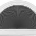 HOMEDEMO Arch Window Shade Blackout Black, 48" X 24", No Drill, Half Moon Cellular Shades, Easy Installation Blinds, Half Circle Semicircular