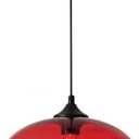 11" Industrial Vintage Colorful Glass Pendant Lighting 1-Light Farmhouse Loft Bar Ceiling Hanging Lamp Kitchen Island Dining Room Bedroom Chandelier (Red)