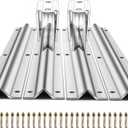 24 FT V-Track Galvanized Inverted V Track for Sliding Gate Rollers with Hardware Kit Heavy Duty Sliding Door Track Rail for Driveway Gate, Car Entry Door, Barn Doors and Outdoor Applications