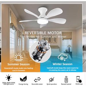 Ceiling Fans with Lights and Remote/APP Control, 33 Inch Low Profile Flush Mount Ceiling Fan with 3 Colors Dimmable LED, Reversible 6 Speeds DC Motor for Outdoor Patio, Kids Room, Bedroom White