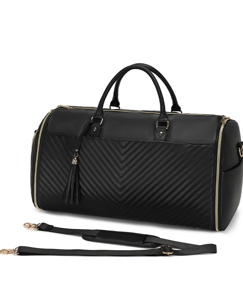 Garment Bag for Travel, 2 in 1 Carry On Duffle Bag with Shoe Pouch, Convertible Foldable Hanging Suitcase Dress Suit Business Travel Bags