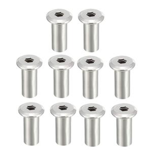 uxcell M8x20mm Hex Socket Head Insert Nut Screw Post Sleeve Nut for Furniture 10pcs