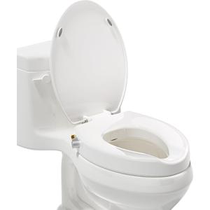 Clirass 3" Raised Toilet Seat with Bidet - Non-Electric Bidet with Dual Nozzles - Elevated Toilet Risers for Seniors & Limited Mobility - Easy Install & Clean (Elongated)