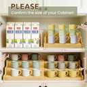 3-Tier Expandable Bamboo Mug Holder for Countertop Coffee Cup Holder Display Mug Organizer Mug Rack for Coffee Bar Organizer Mug Shelf for Cabinet for Kitchen, Home, No Assembly