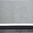 Delmoreshop Stone Bath Mat - Grey Non-Slip Super Absorbent Diatomite Stone Bath Mats for Bathroom, Easy to Clean Diatomaceous Earth Mat (24x16In) Alfombra De Piedra para Bao, Diatomaceous Bath Mat