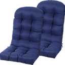 Adirondack Chair Cushions Set of 2, High Back Patio Chair Cushions 48 x 19.7 x 4.7 Inch, Indoor/Outdoor Thickened Rocking Chair Cushion, Fade-Resistant & Waterproof (Dark Blue)