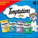 Temptations Classic Crunchy and Soft Cat Treats Feline Favorites Variety Pack, 3 oz. Pouches (Pack of 4) (EXP 08/31/27)