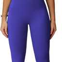 Womens Workout Sets Two Piece Cross Back Tank Top Matching High Waist Leggings Sets Gym Outfits Work Out Clothes (Large, Colorblock Navy Blue)